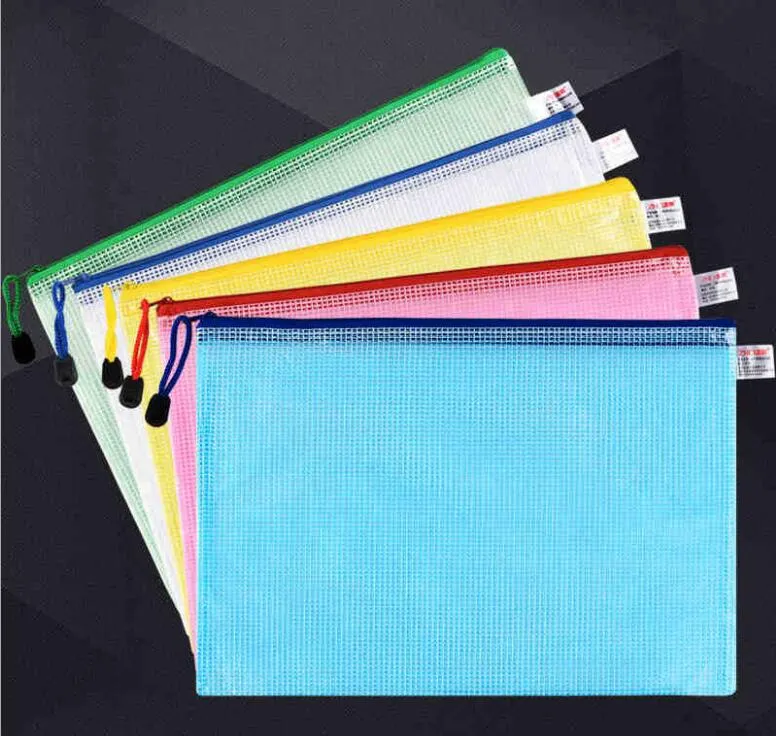 Bolsa Malla Cremallera Ipow [10 PCS] Bolsas De Documentos Carpeta A5 Con Cremallera De Malla, Bolsa De Archivo Zip Para Documentos, Papel, Cosméticos Y Artículos De Viaje Carpeta Documentos