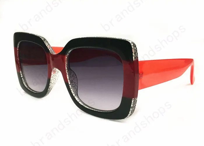 Hoge kwaliteit luxe DAMES retro groot frame merk designer vintage Brillen Zonnebril Voor vrouwen schaduw Mode UV-zonnebril met etui