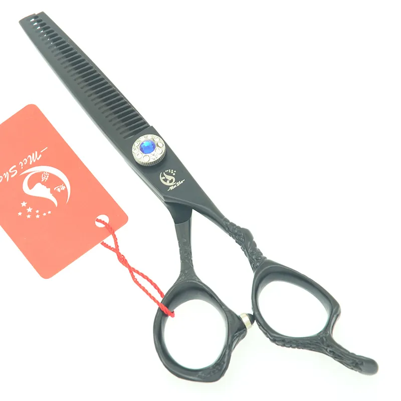 6,0 "Meisha Black Malerei Effilierschere Haarschere Sharp Edge Haarschneiden Tesoura Barber Razor Salon Frisur Beauty Produkte HA0409