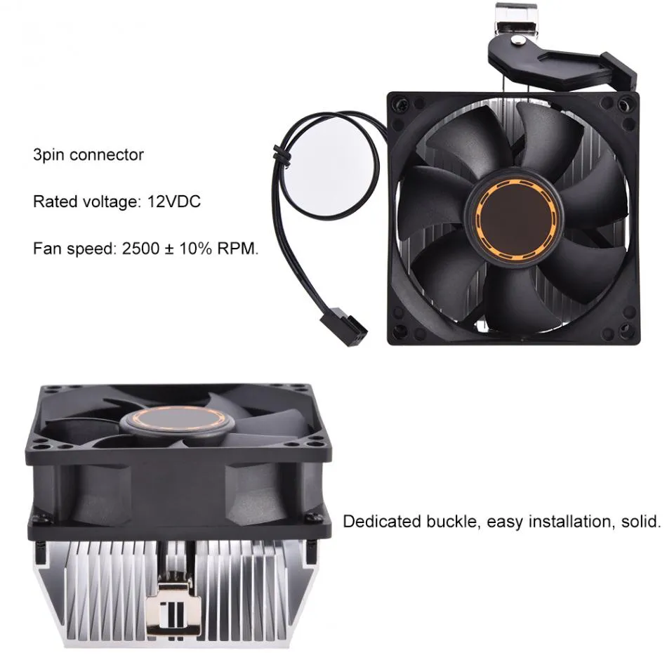 Freeshipping 80 * 80 * 25mm Cooler Cooler Cooler Quiet Вентилятор для радиатора для K8 серии 754 939 940 Процессор AMD Athlon 64 5200