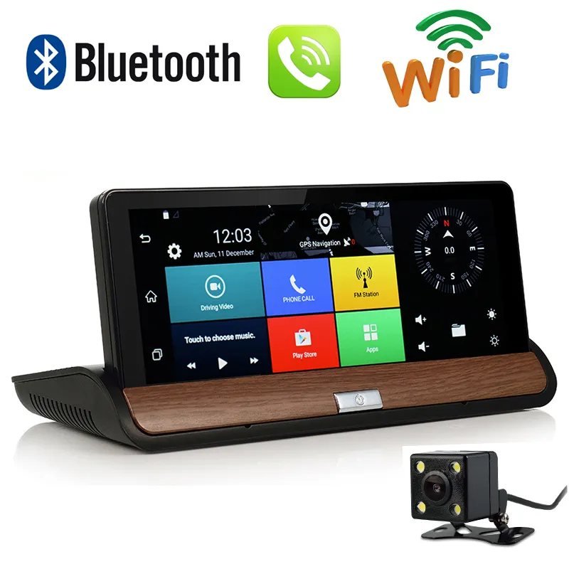 7 Inch Full HD 1080P 3G Wifi WIFI Rearview Camera Android 5 0 Car DVR GPS G-Sensor 16GB Bluetooth Dual Lens Navigation System276a