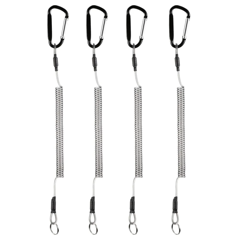 4pcs 10CM Spiral Cord Security Rope and Shrink length 10.5cm, can be pulled to 100cm