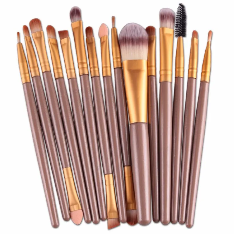 MAANGE Pro 15 Adet Makyaj Fırçalar Set Göz Farı Vakfı Pudra Eyeliner Kirpik Dudak Makyaj Fırça Kozmetik Güzellik Aracı Kiti Sıcak