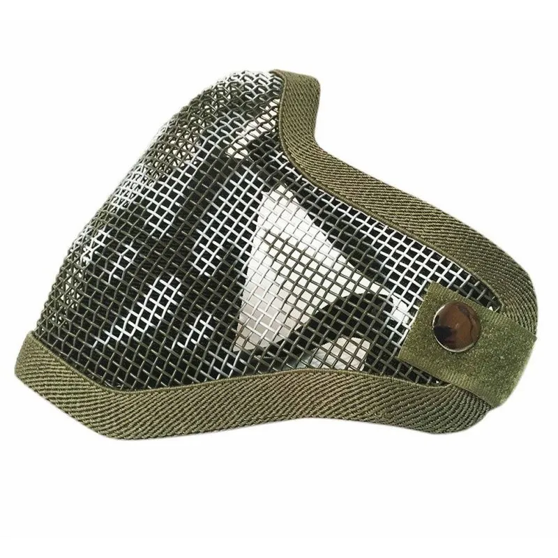 Taktik Hayalet Mesh Airsoft Maske Paintball Yarı Yüz Koruma Grev Style5893931