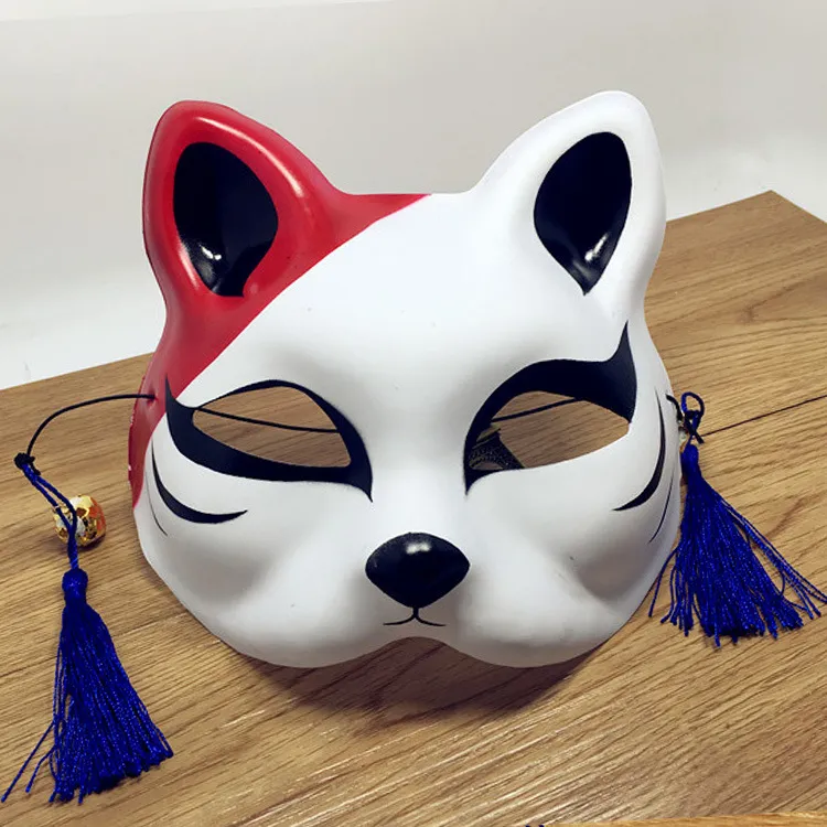 Und Wind COS Halbgesichtskatze Vollgesichtskatzengesichtsmaske Anime Fuchs Dunkelheit Katze Cosplay Tanzmaske