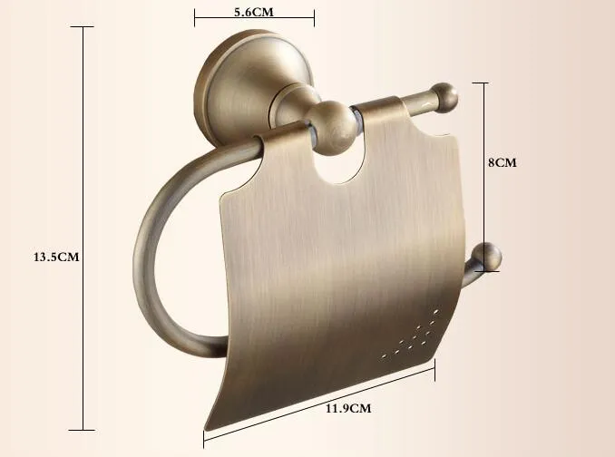 Антикварная латунная вешалка для туалетной бумаги в рулонах, настенные аксессуары для ванной комнаты, органайзер для туалета8080213
