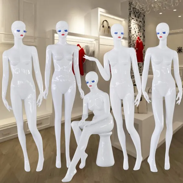 Nueva llegada, maniquí femenino blanco brillante, maniquí de cuerpo completo para mujer, fabricante profesional en China