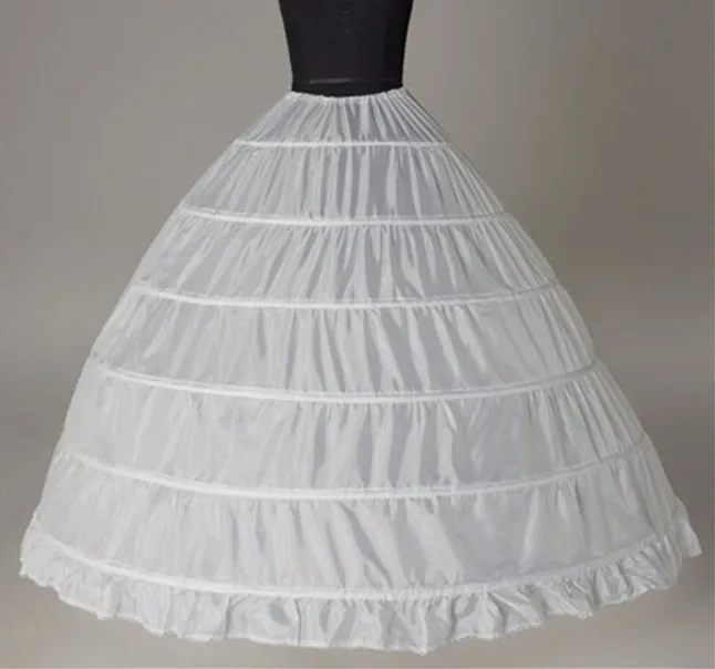 En stock robe de bal jupon blanc noir Crinoline sous-jupe robe de mariée Slip 6 cerceau jupe pour Quinceanera Dress5314285