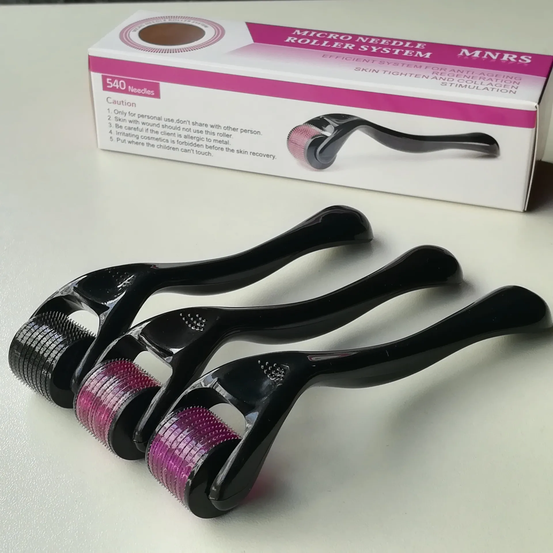 Novo 0.5 1.0 1.5 2.0mm 540 Agulhas Derma Micro Agulha Roller Dermatologia Terapia De Microneedle Dermaroller Com pacote caixa de varejo