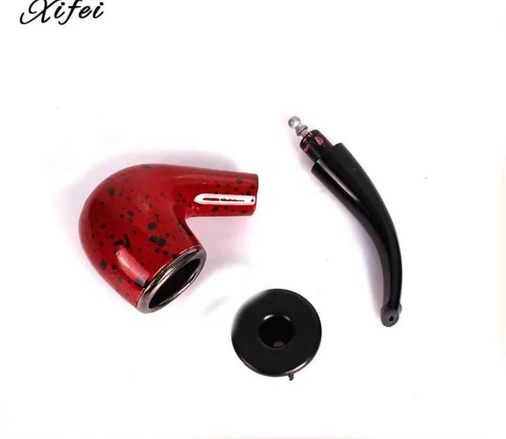 New type of pipe resin imitation wood solid light dual purpose portable portable tobacco pot smoking fittings4290971