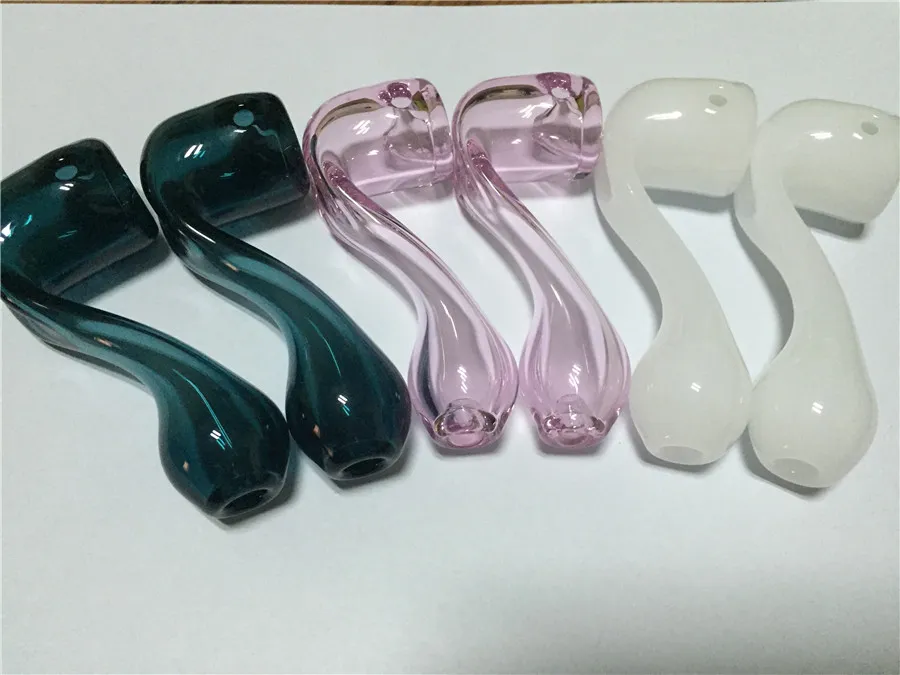 Cheap pink mini glass smokiing pipe glass tobacco spoon glass hand pipes 