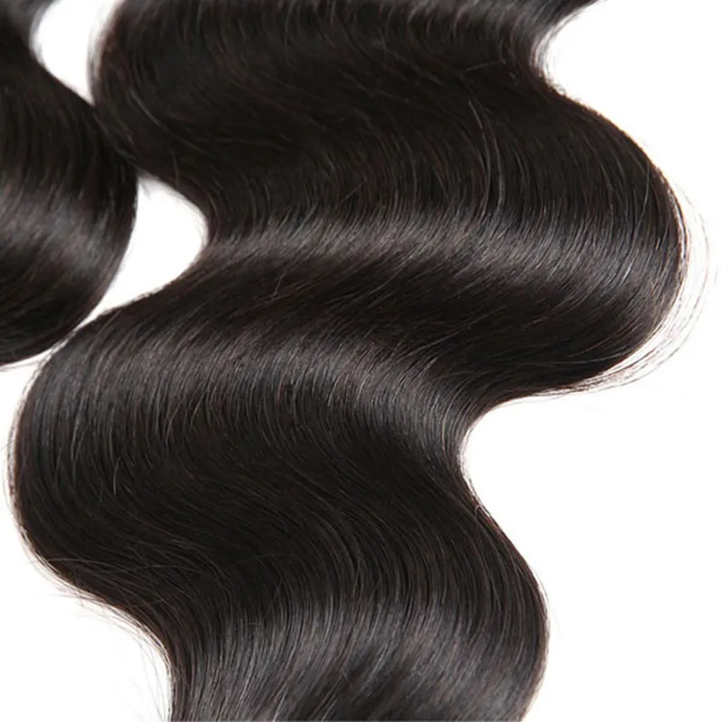 Echte Remy Menselijk Haar 3/4 Bundels Rechte Body Wave Onverwerkte Braziliaanse Virgin Haar Weave Weefs Haarverlenging Grade 10A Natuurlijke kleur