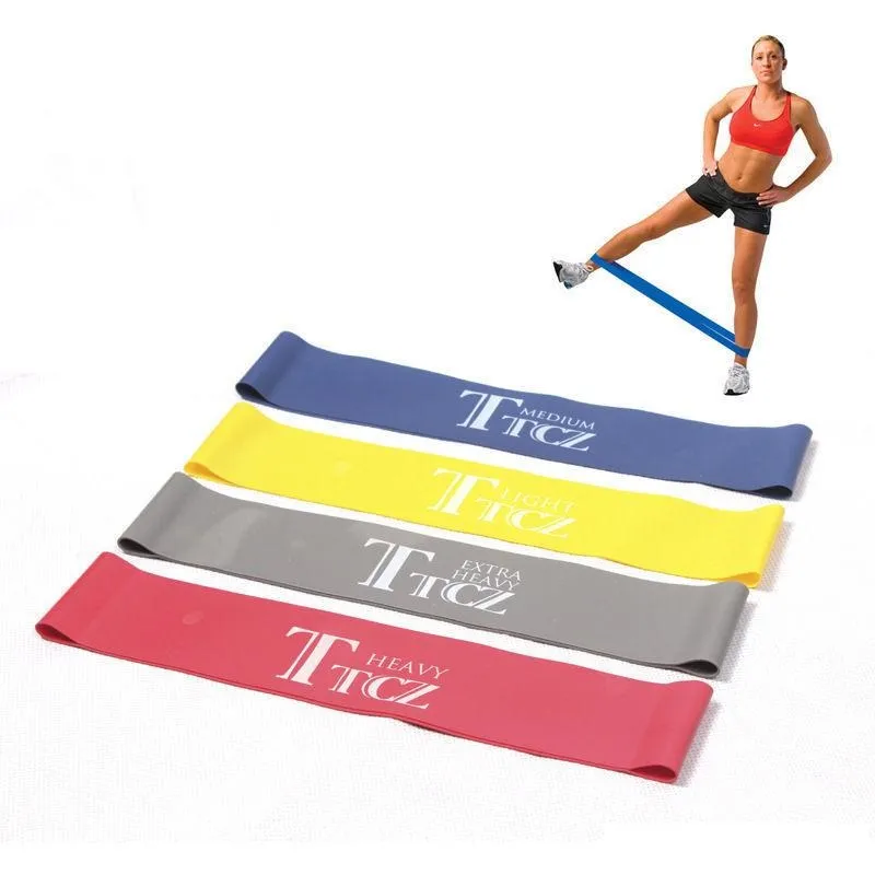 Bandas de malha de resistência para Fitness e alongamento Workouts Banda de resistência Bandas de treino TTCZ 4pcs / set Yoga Stripes Bandas de exercício