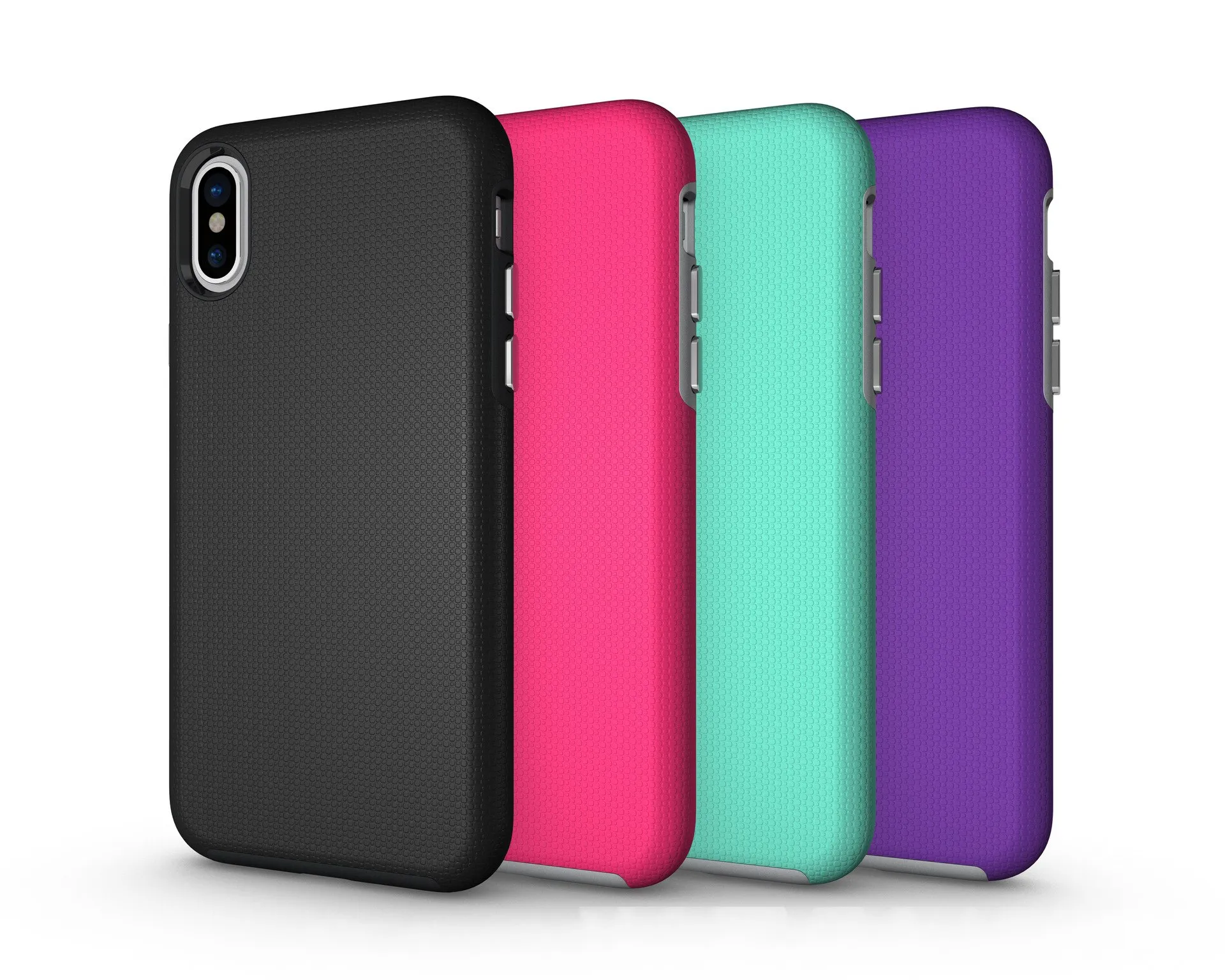 Housse hybride antidérapante pour Iphone X 5.8 '' Combo ShockProof en plastique dur + TPU 2in1 Slim Armor robuste robuste anti-rayures peau double