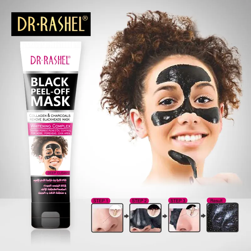 Dr.Rashelの女性の黒いマスクの鼻の黒毛の除去剤は顔のマスクにきび治療コラーゲンを介して竹炭