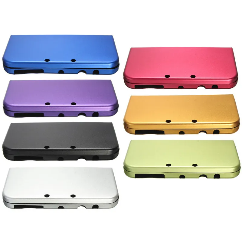 Aluminiummetall Skydd Skyddskåpa För Nya 3DS XL LL Hard Shell Box Protector DHL FedEx EMS Free Ship