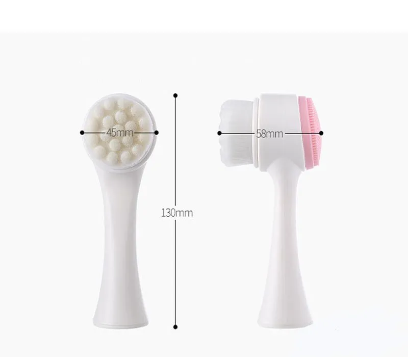 new makeup Brush Two-sided Silicone wash face brush Facial Pore Cleanser Body Cleaning Skin Massager beauty SPA Facial Care Cleansing