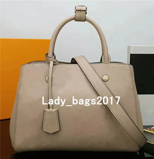 Newset Hole Montaigne Tote Bag Женщины настоящие кожаные сумки на плече