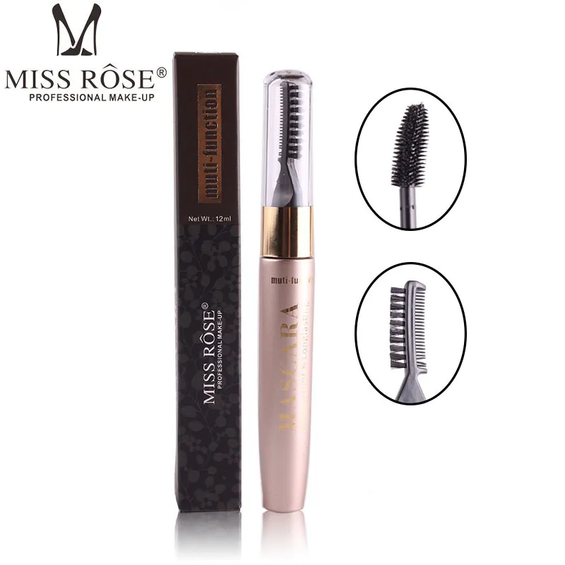 Feminino Moda Marca Miss Rosa Água Multifunction Multifunction Mascara Natural Curl Curly Rímel