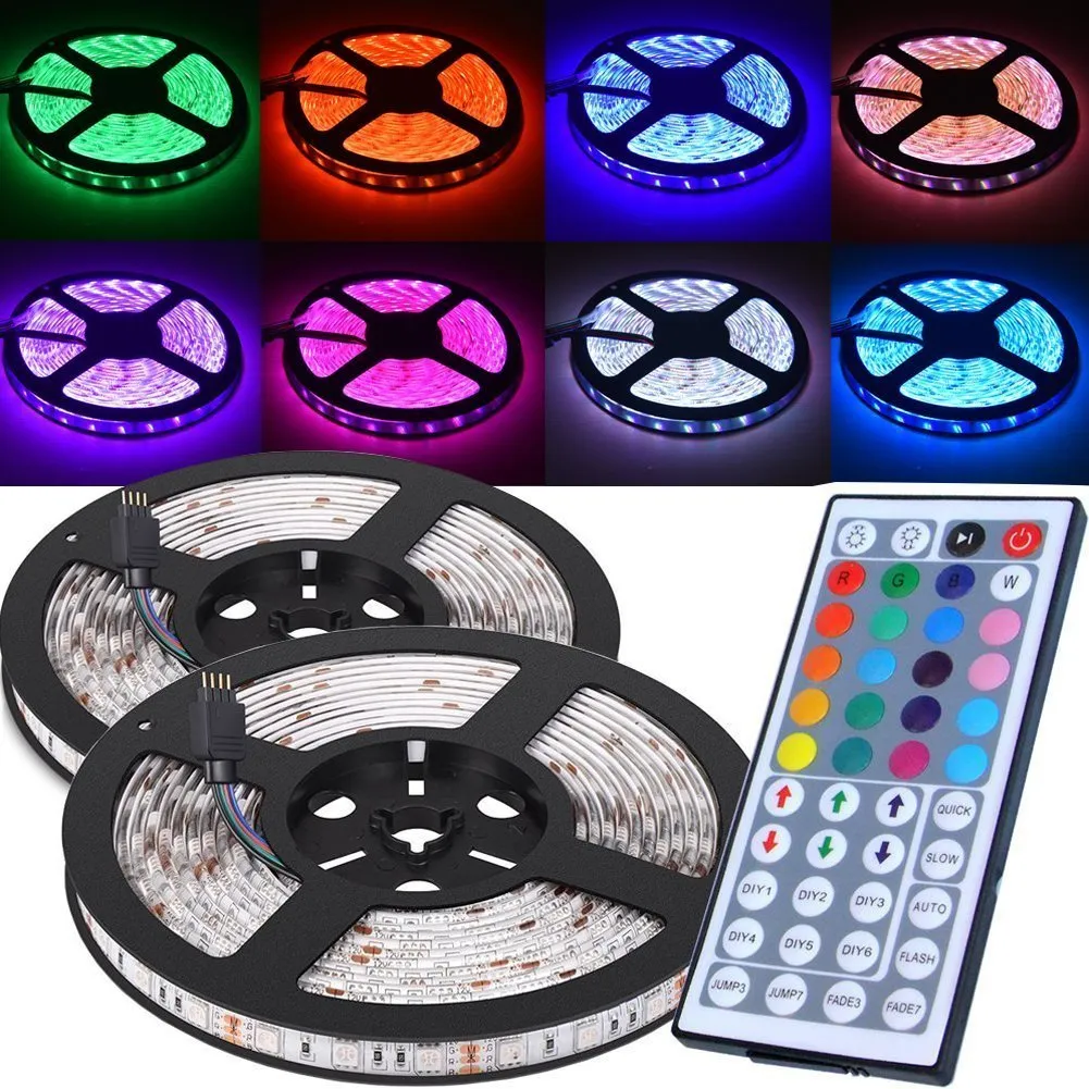 44 Keys IR Fjärrkontroll för SMD 5050 3258 RGB LED-remsor 7 LED-modullampor DOK DC 12V LED-lampa