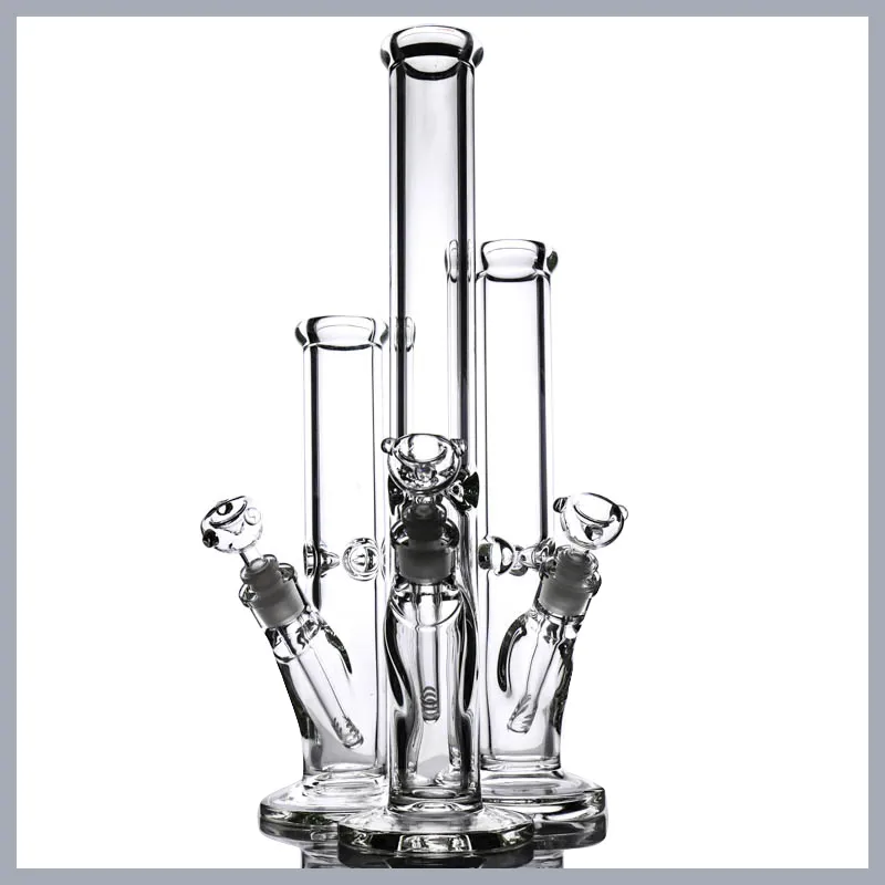 Hookahs 9mm Thick Glass Straight Bong 18 inches With Elephant Joint Super Heavy water pipe 14/18 downstem