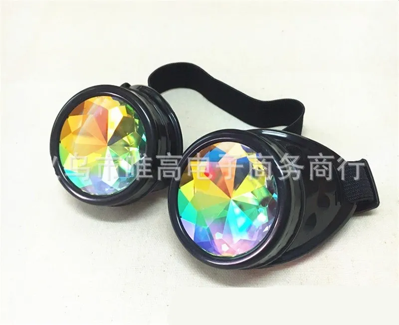 Mode Caleidoscope Bril Steam Punk Man en Vrouwen Dazzling Color Goggles Creative Street Pat Trend Party Cosplay Eyewear 25WG WW