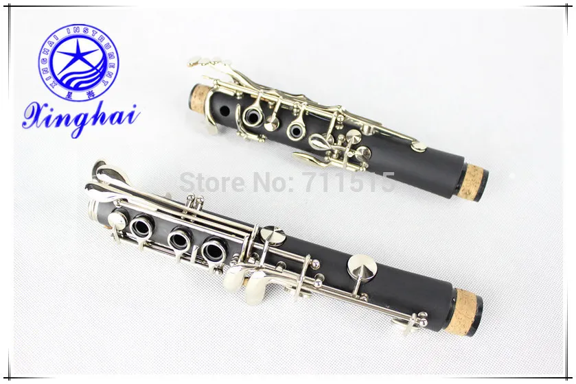 Новое высокое качество Синхай 17-ключ кларнет бакелит падение B Tune Марка Western инструмент кларнет Посеребренная с футляром