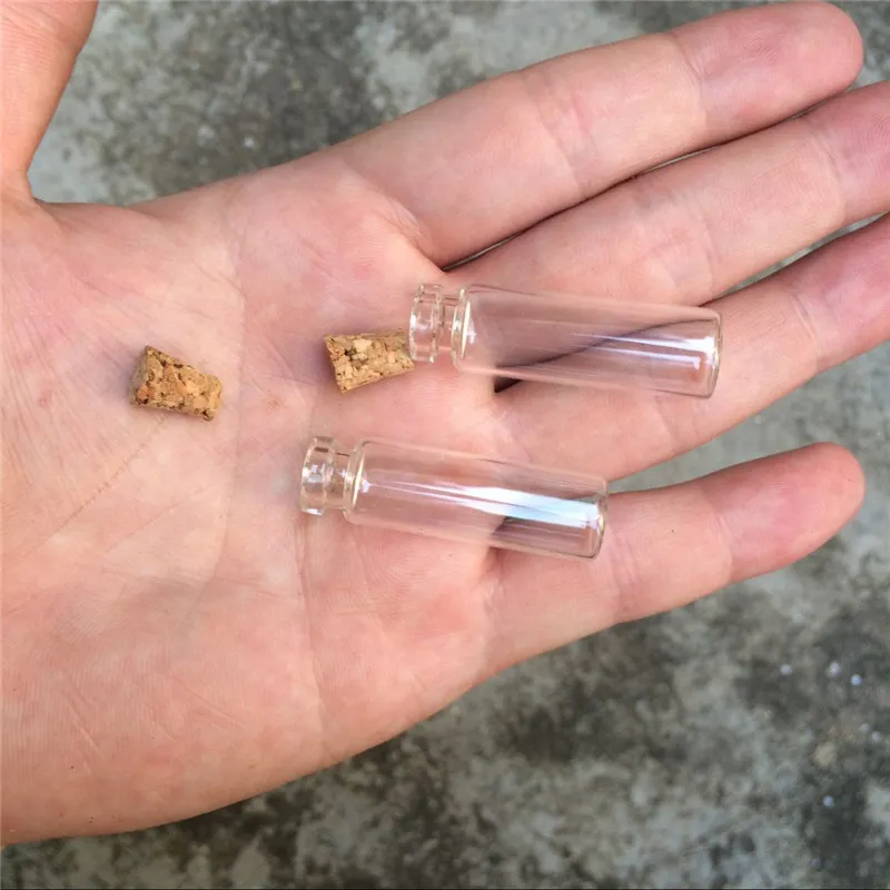 12*40*6mm 2.3ml Glass Bottles With Cork Small Transparent Mini Empty Jars 200pcs/lot