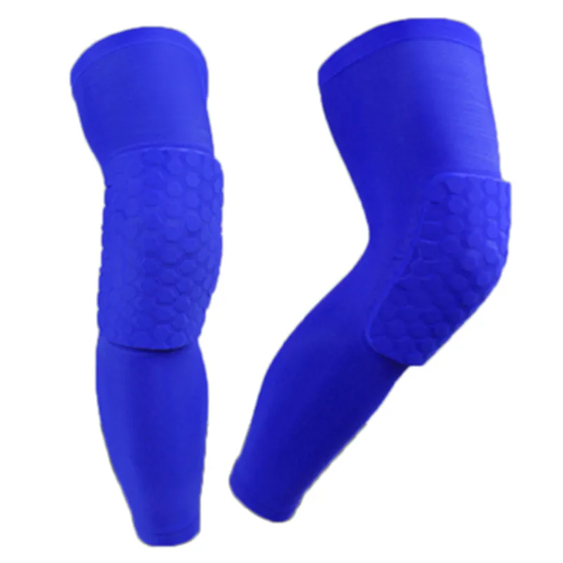 Chaud nid d'abeille sport bandes de sécurité volley-ball basket-ball genouillère chaussettes de Compression genouillères orthèse Protection genouillères