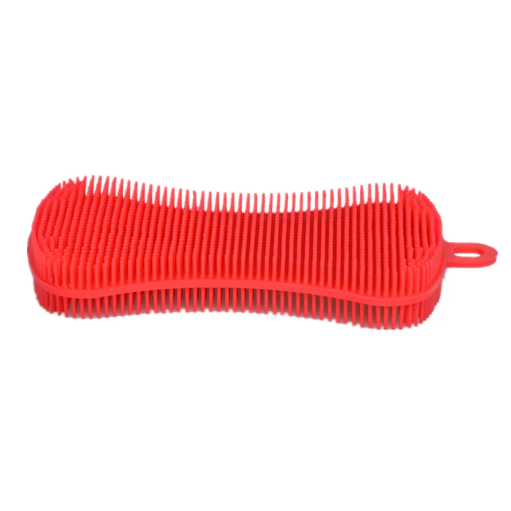 Nouvelle Arrivée Multifonction Silicone Plat Bol Brosse De Nettoyage Silicone Tampon À Récurer silicone plat éponge Cuisine Pan Nettoyeur Facile De Nettoyage