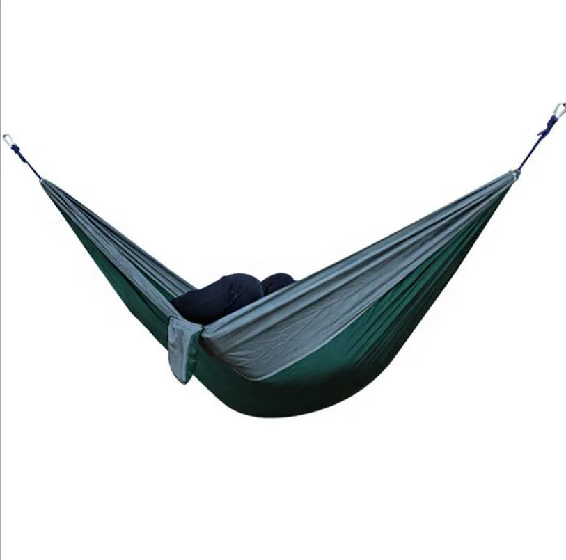 Tragbare Nylon Stoff Doppel Person Fallschirm Hängematte Garten Outdoor  Camping Sicher Hängende Bett Kinder Schlaf Schaukeln DDA770 Von 8,62 €