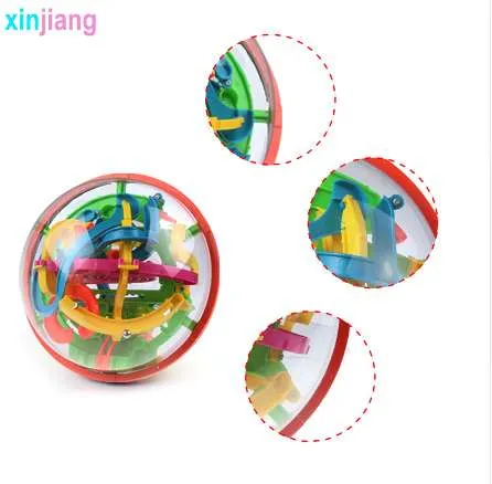 138 Pasos 3D Intellent Magic Maze Ball Rolling Ball Puzzle Game Cerebro Teaser Niños que aprenden IQ Balance Juguetes Educativos