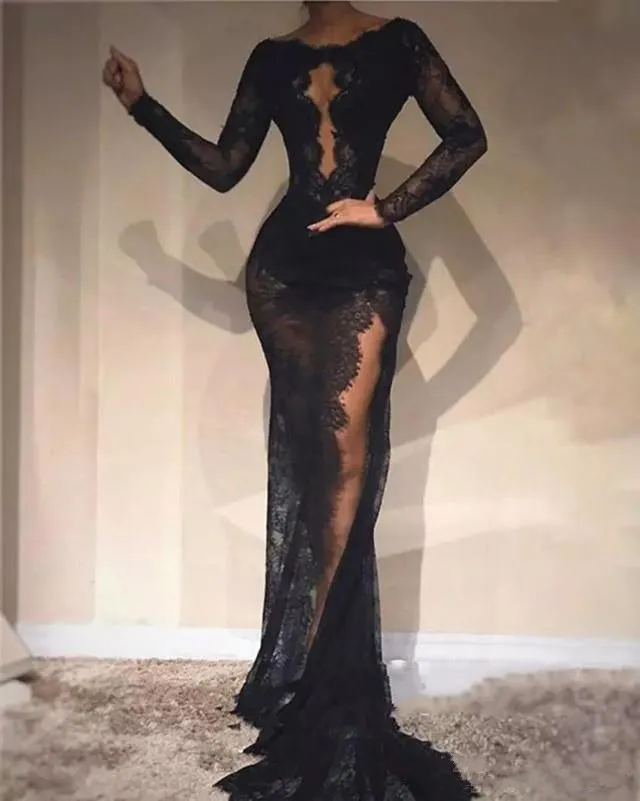Vestido de renda sales comprido