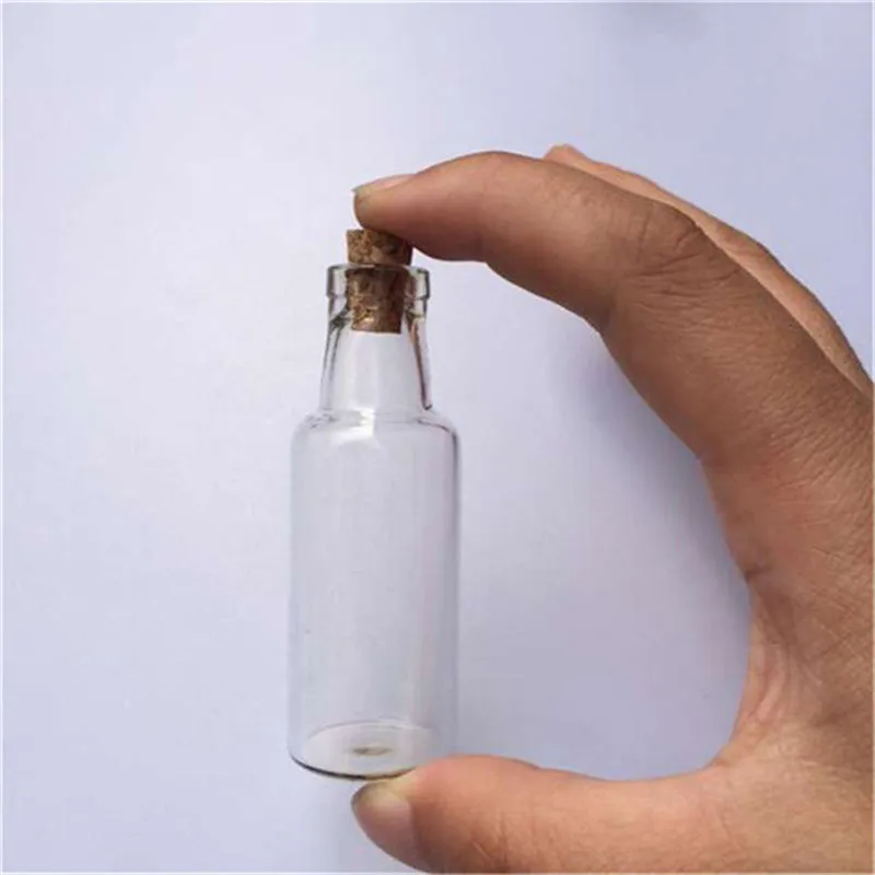 15ml Clear Transparent Glass Wishing Bottles With Cork Drift Bottle For Wedding Holiday Decoration Christmas Gifts