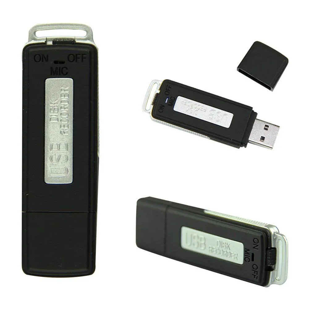 2 in 1 Mini 4GB USB Pen Flash Drive Disk Digital Hide Audio Voice Recorder 70 Hours Sound Rechargeable Recording Dictaphone VR302