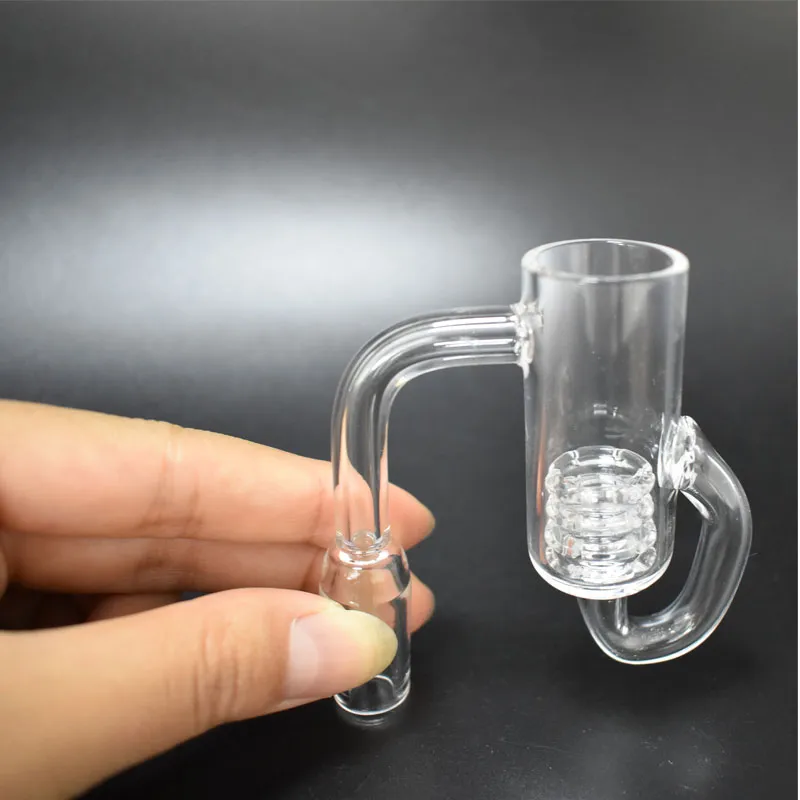 Newest Diamond Knot Loop Quartz Banger 10mm 14mm 18mm Male Female 45 90 Quartz Loop Banger Nails For Glass Bongs Dab Rigs