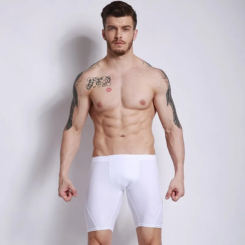 Профессиональное качество мужские длинные плавки бренд Desmiit купальники сексуальный купальник плотный короткие брюки белый черный zwembroek человек