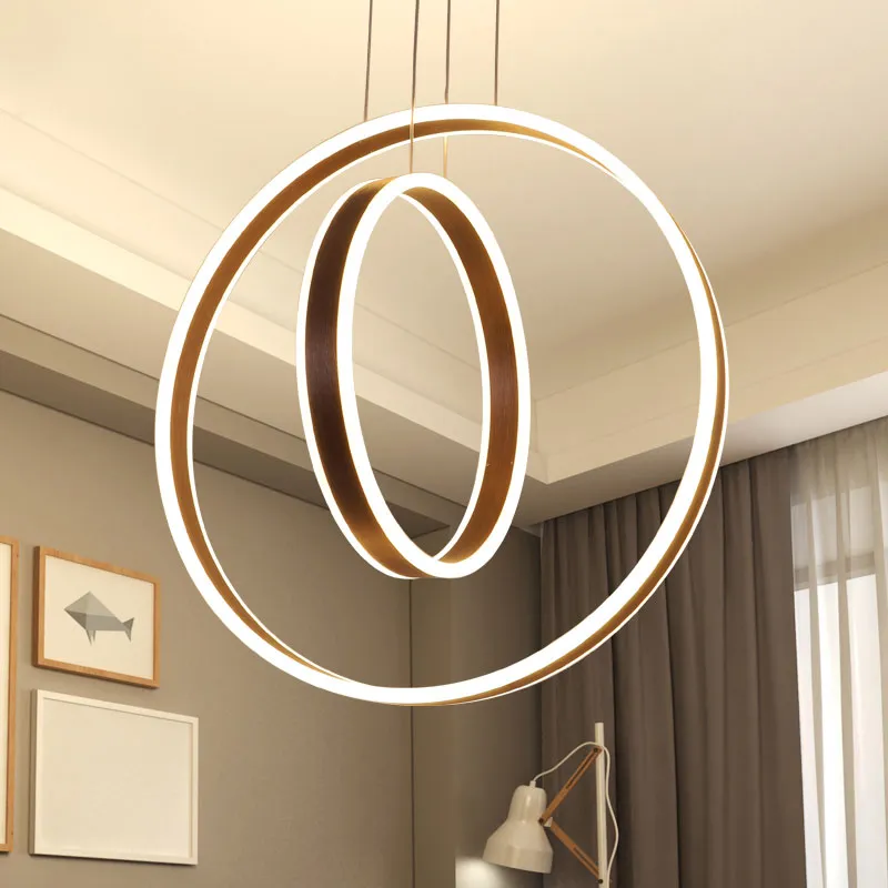 Wire Hanging Lamp chandelier light fixtures Creative round Acrylic Wave Shape Island LED Ceiling Pendant Light Modern with CE