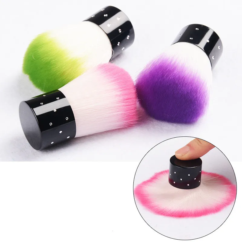 Outils de nettoyage de brosse à poussière d'art d'ongle pinceaux de nettoyage de Blush de poudre de maquillage professionnel pour le Gel UV acrylique vernis à ongles décor propre