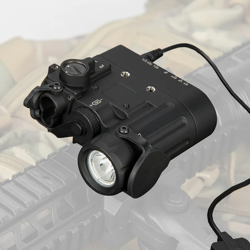 Lampe de poche tactique à portée de chasse DBAL-D2 laser à double faisceau vert avec illuminateur LED IR classe 1 CL15-0074