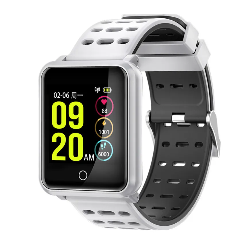Pressione sanguigna intelligente orologio cardiofrequenzimetro intelligente Bracciale fitness inseguitore IP68 impermeabile orologio da polso per iOS Android iPhone Phone Watch