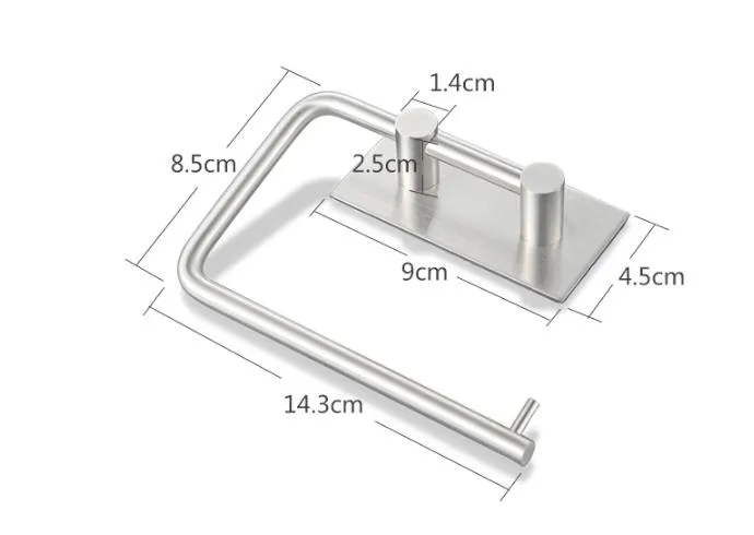 /ロットステンレス鋼304頑丈なモダンなスタイルの壁に取り付けられたステッカーキッチンバスルームトイレットペーパーホルダーロールホルダーSN1187