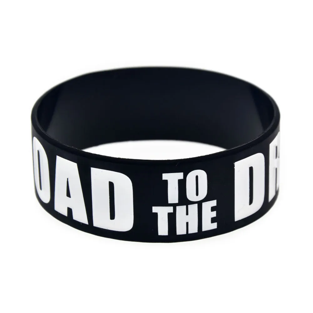 Road to The Dream Silicone Wristband 1 Inch Wide Flexible And Strong Fashion Jewelry Black