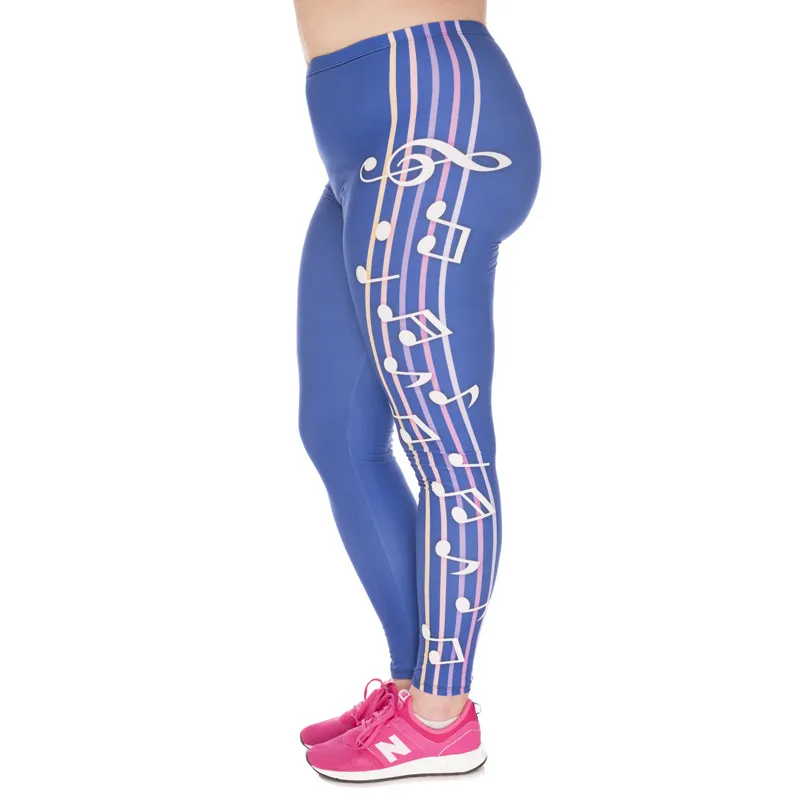 Large Size Patterned Gym Leggings With 3D Printing, Stretch High Waist, And  7 Styles Of Plump Fit DHL From A012991, $79.25