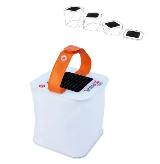 Promotion Camping Ombre Tente Gonflable Lumières Solaires Pliable Airbag Éclairage Élastique Lampe Solaire Extérieure Portable Luminaires