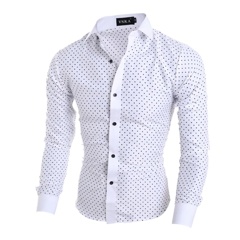 NOWOŚĆ 2018 MĘŻCZYZNA Koszula Brand Casual Men Slim Fit Sukienka Koszula Camisa Masculina Fashion Długie rękaw