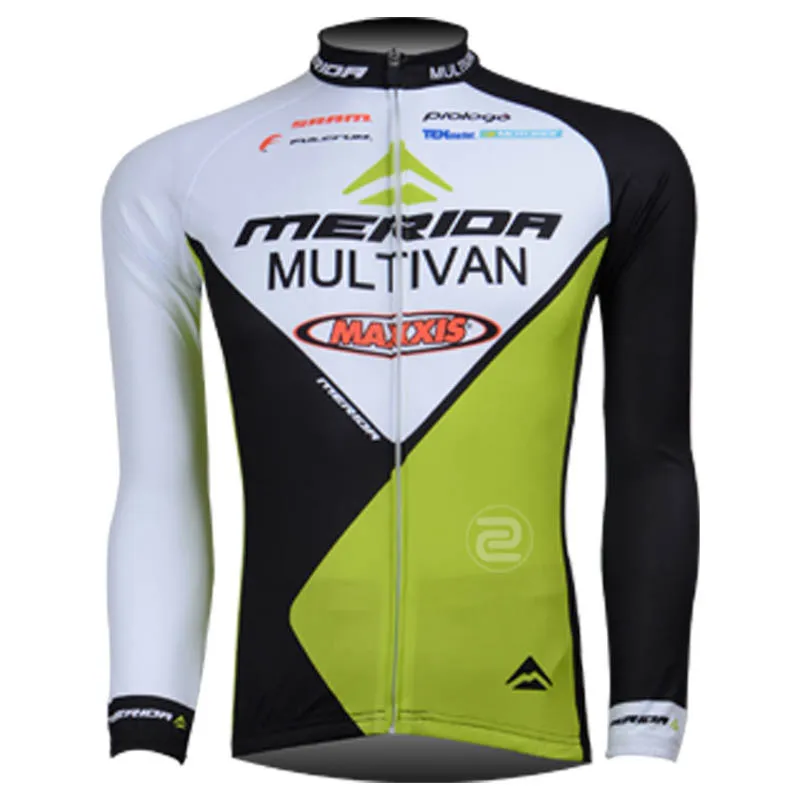 Merida Team Cycling Długie Rękawy Jersey Moda Na Zewnątrz Wysokiej Jakości MTB Ropa Ciclismo Rower Sportwear Hurtownie C2913