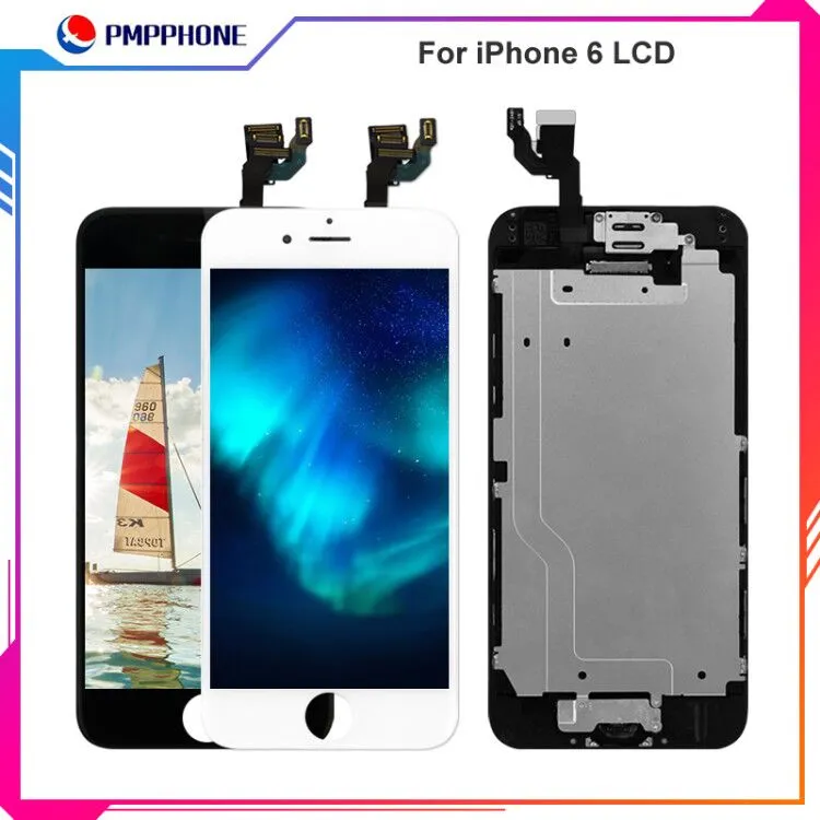 Best Tianma Quality For iPhone 6 LCD Display 4.7 inch Complete Full Assembly + Home Button Front Camera Replacements Free Shipping