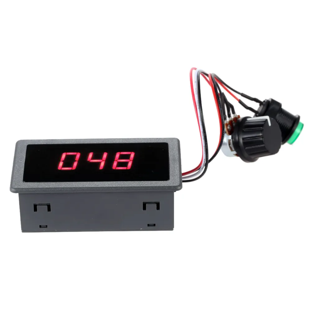 Freeshipping Digital LED DC Motor Speed ​​Controller PWM Stepless Speed ​​Interruptor de controle com exibição digital DC 6V 12V 24V MOTOR 8A