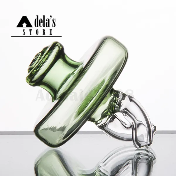 Dual Directional Airflow Glas-Vergaserkappe, passend für Außendurchmesser: 25 mm, flache Oberseite, Nagelspinnerkappe, zwei Beine, Terp Pearl Dab Rig 767